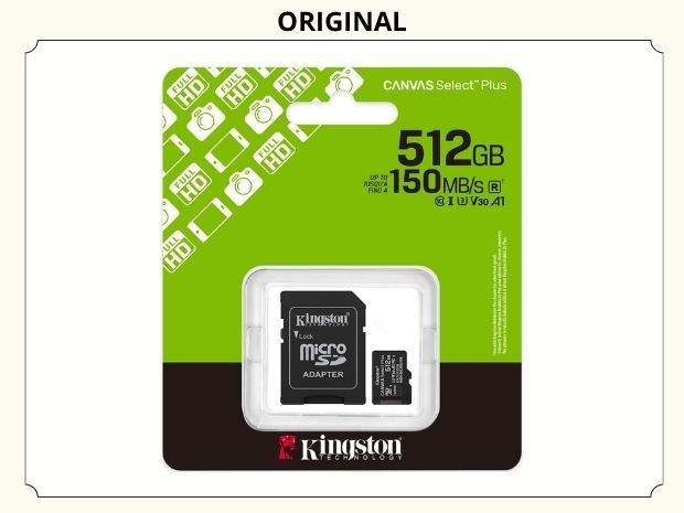 &ua MICRO SD ORIGINAL 512 GB KINGSTON GEN 3 FULL HD